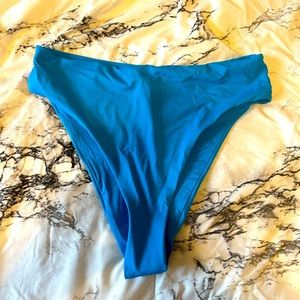 Skims Mid Waist Swim Bottoms in Limited Edition, Turquoise, Size L